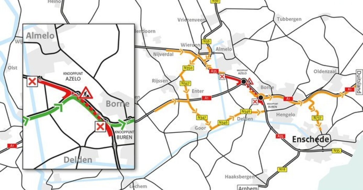 AUDIO | A35 dicht: met deze afsluiting moet je dit weekend rekening ...