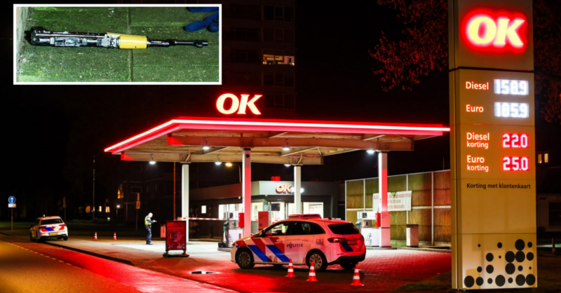 Gewapende overval op tankstation in Enschede: twee aanhoudingen, groot wapen gevonden