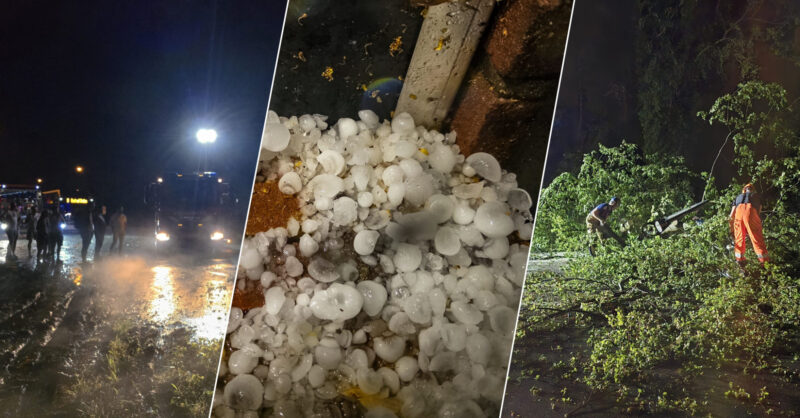 Stormschade zorgt in Hengelo en omgeving voor veel overlast; Enschedesestraat dicht