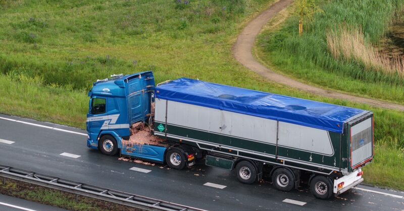 Slachtafval op N36 zorgt voor ernstige verkeershinder