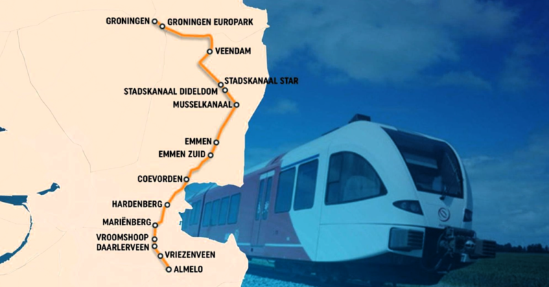 Twentse treinreiziger straks sneller in Groningen dankzij Drentse donatie van 50 miljoen