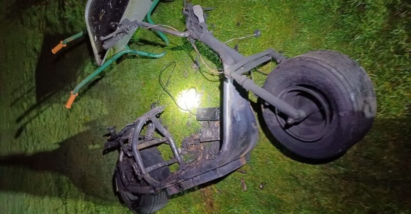 Fiets in vlammen in De Lutte