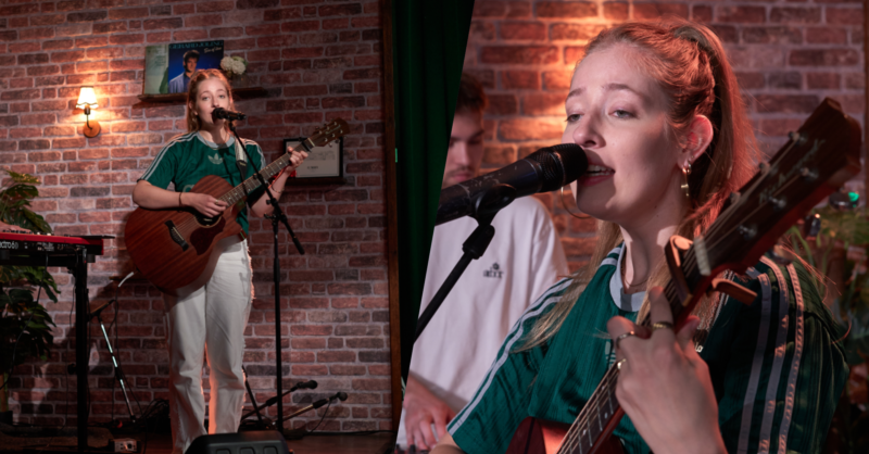 Eefje de Geus volgt haar muzikale droom in Enschede: ‘Ik kan de hele dag doen wat ik leuk vind’
