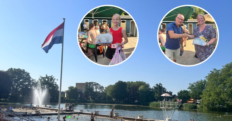 Hitte zorgt voor drukte bij Hengelo's natuurbad: 'Dubbele mijlpaal bereikt'