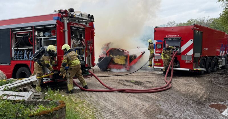 Brand in een stal in Notter; vee gered