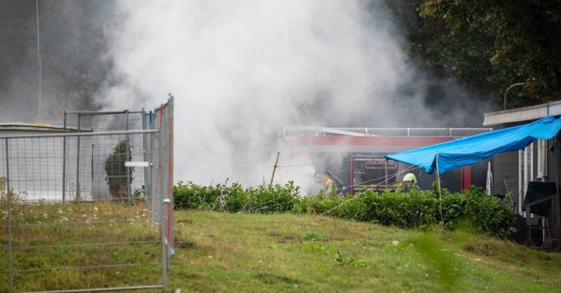 Brand in tent op camping in Oldenzaal