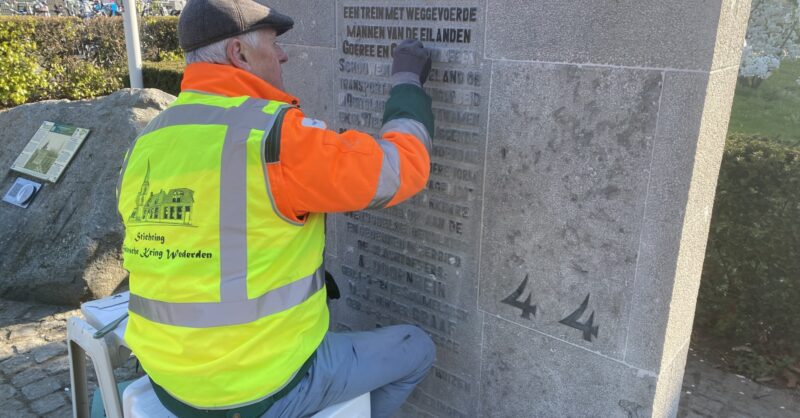 Wierdens oorlogsmonument ter nagedachtenis aan de Kersttrein 1944 hersteld | Theo Pigge