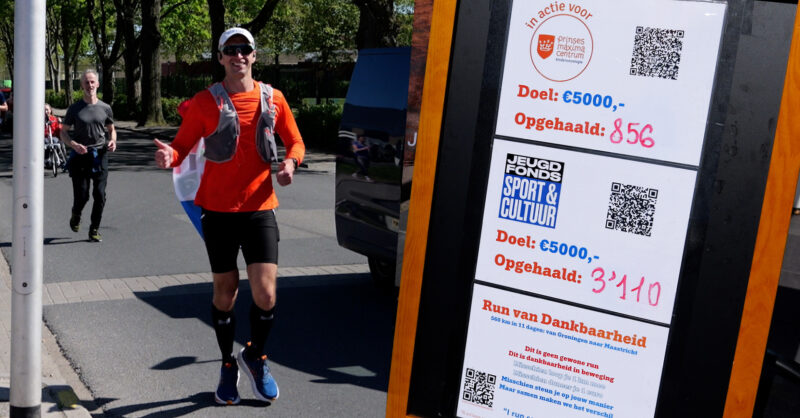 Oekraïense gymdocent in Almelo rent dwars door Nederland uit dankbaarheid