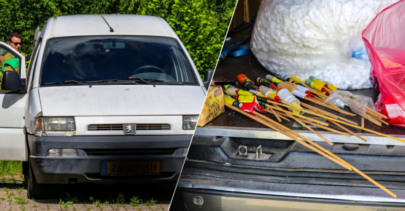 Verdacht busje met vuurwerk en onbekende stoffen aangetroffen in Enschede