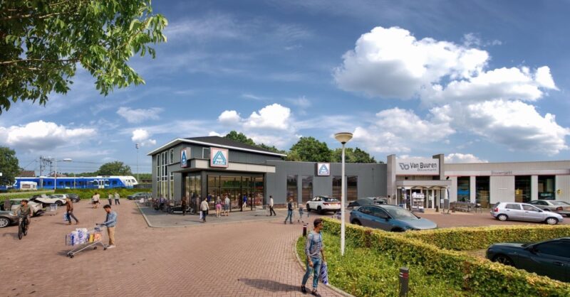 Zorgen om verkeersveiligheid bij komst Aldi bij Van Kregtentunnel in Wierden: 'Gevaarlijke rotonde'