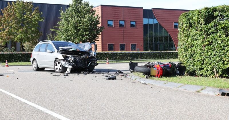 Motorrijder zwaargewond door ongeluk op bedrijventerrein Almelo