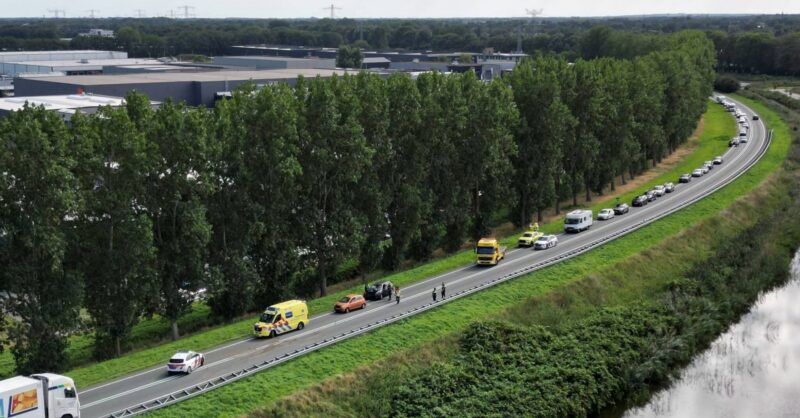 Aanrijding N36 bij Almelo, filevorming in beide richtingen