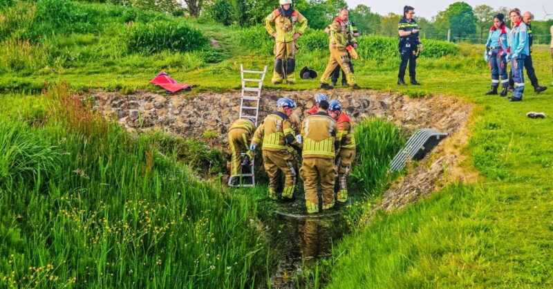 Gewonde na ongeval in een sloot in Losser
