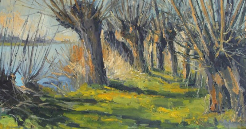 Almelose schilder verkoopt schilderijen om in Oeganda verloskundigen op te leiden