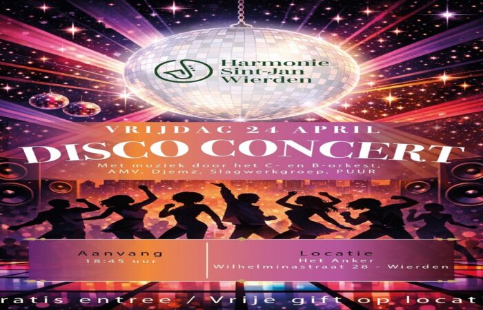 Feestelijk discoconcert luidt jubileumweekend Harmonie Sint Jan in