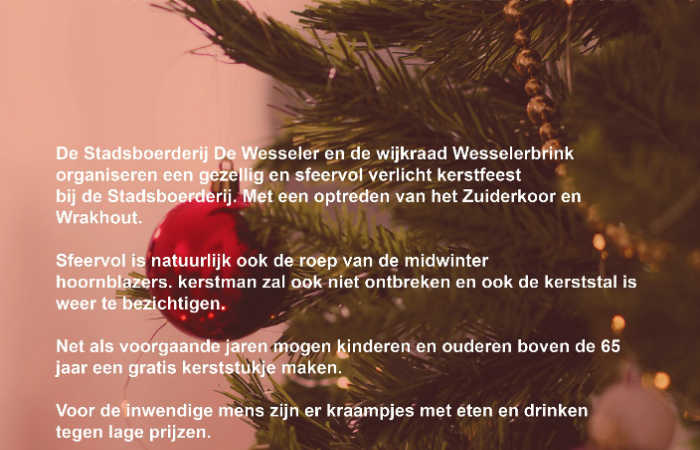 Kerstfeest Stadsboerderij De Wesseler in Enschede