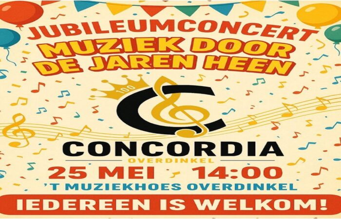 Muziekvereniging Concordia Overdinkel viert 100-jarig jubileum