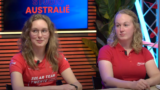 Nikki van de Rijdt en Esmee Hulsman tijdens Studio Australië