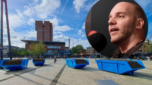 20230922 Bart Peeters Weem over nieuw pocketparkjes Van Heekplein foto News United Dennis Bakker Ernst Bergboer