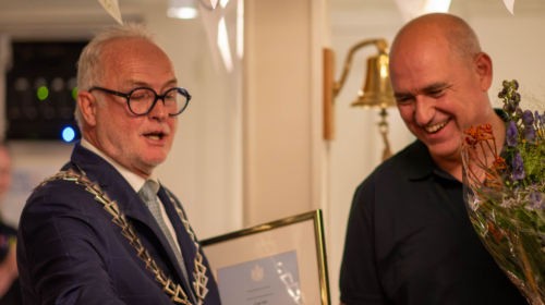 Gerard van den Hengel en Wilco Slotboom Erepenning Haaksbergse Harmonie 125 jaar
