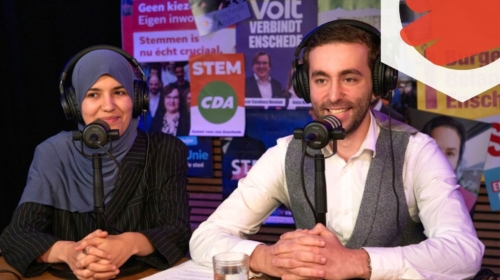 Enschede Kiest Partijgesprekken Umut Can Yurdal Boutaina Chami LOGO