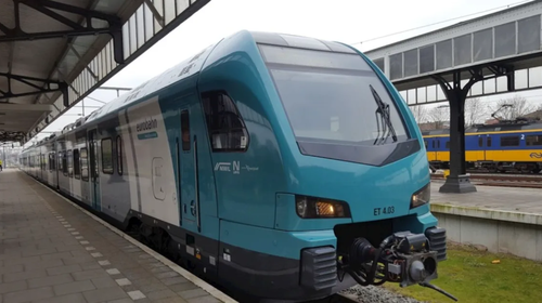De Eurobahn-trein in Hengelo