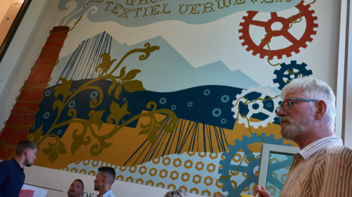 muurschildering - textiel - textielhistorie - De Weverij