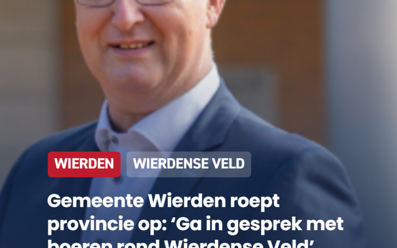1 T POST FB INSTA gemeente wierden roept provincie