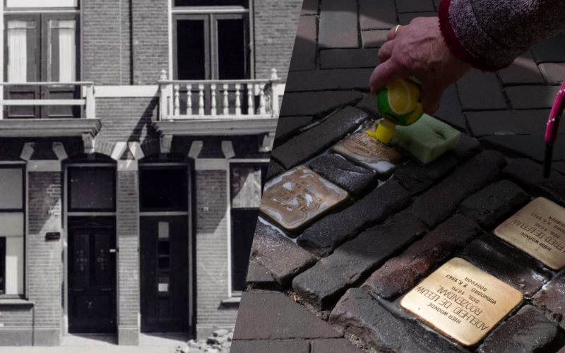 20250514 panden drienerstraat onderzoek joods vastgoed poetsen stolpersteine