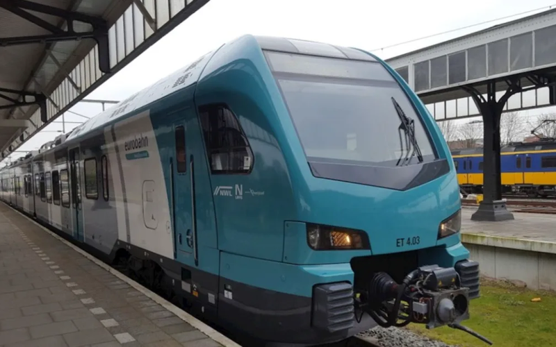 De Eurobahn-trein in Hengelo