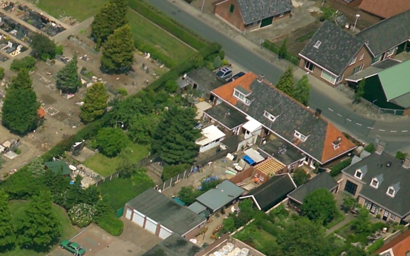 Scholtinkstraat vanuit de lucht