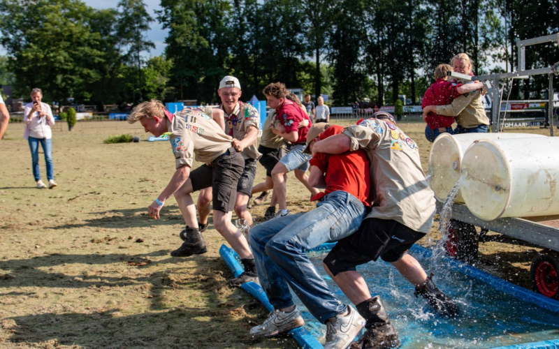 Leden van Scouting groep J.F. Kennedy bij een eerdere activiteit