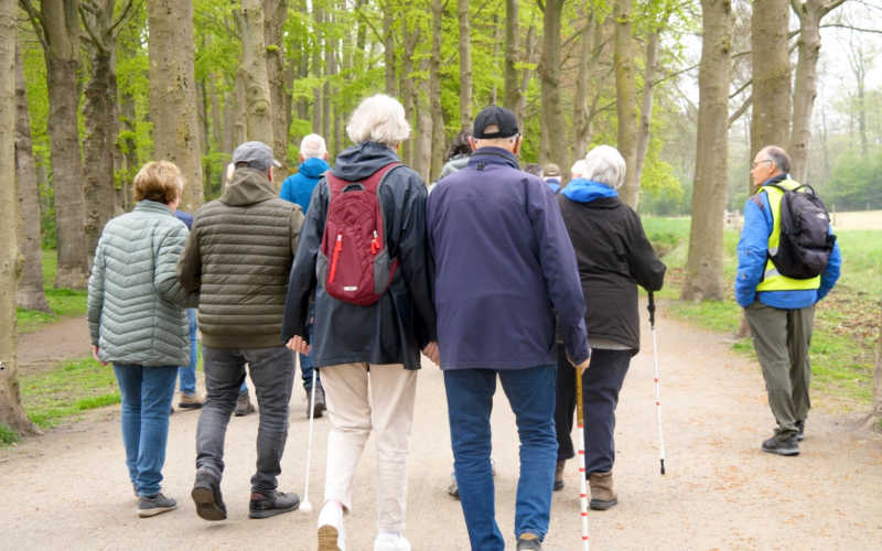 Visueel beperkten wandeling
