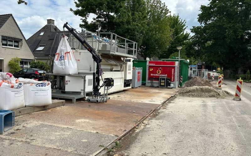 Werkzaamheden stil na blow out Enschede foto RTV Oost 2