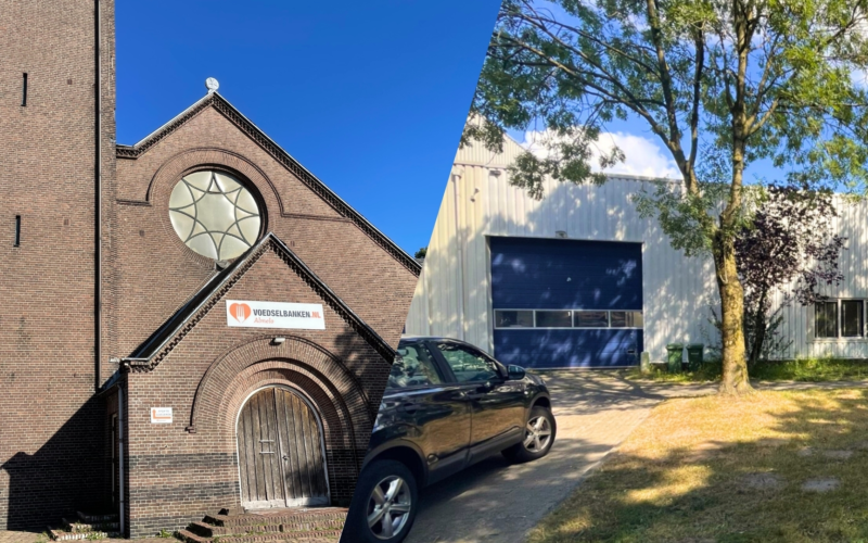 Oude pand voedselbank Almelo en nieuw pand