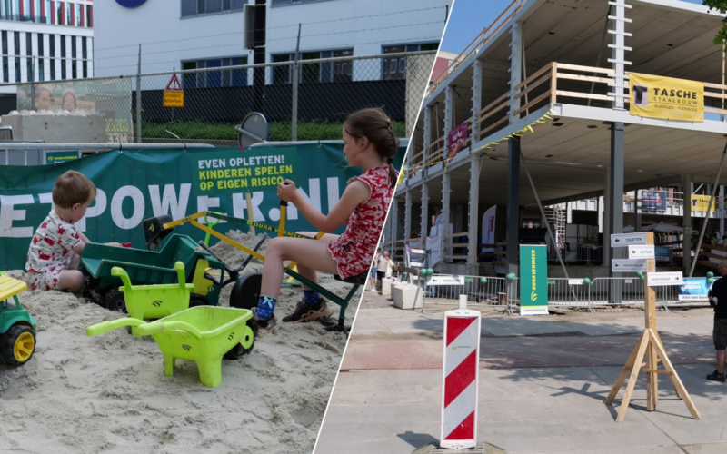 Hoofdafbeelding open bouwplaats nieuwe rechtbank Almelo
