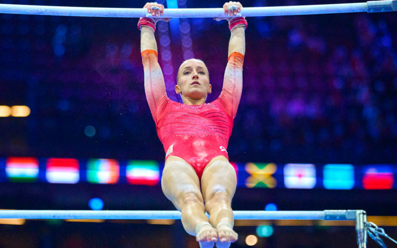 Sanne Wevers, WK Turnen competing in the at Rotterdam Ahoy on October 19, 2026 in Rotterdam