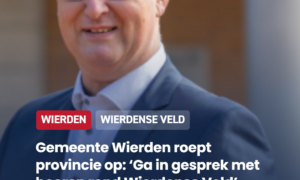 1 T POST FB INSTA gemeente wierden roept provincie