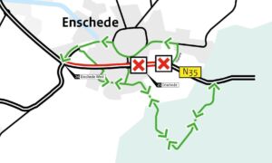 20220420 Omleidingen kaartje RWS A35 1 mei