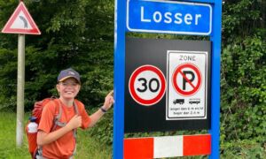 Daan bijna bij de finish in Overdinkel