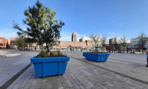 20230925 Blauwe Containers Van Heekplein pocketparkje Wilco Louwes