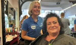 Mbo-studente Noortje Nieboer en BBB-leider Caroline van der Plas.