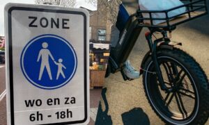 20250709 fatbike voetgangerzone binnenstad hengelo