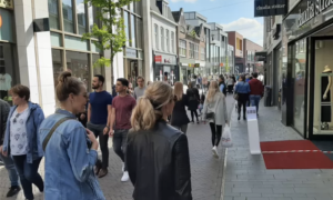 458188 binnenstad zaterdag drukte