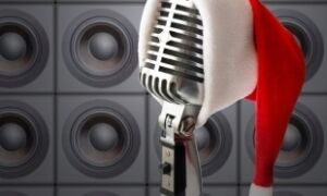 90256 microfoon met kerstmuts