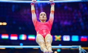 Sanne Wevers, WK Turnen competing in the at Rotterdam Ahoy on October 19, 2026 in Rotterdam