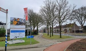 Bouwbord herinrichting Enschedesestraat in Losser