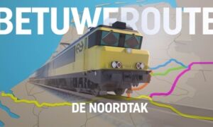 De Noordtak kaart met trein bewerking Marc Willighagen RTV Oost