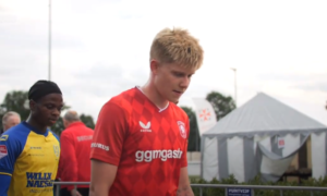 Kristian Hlynsson tijdens oefenduel voor FC Twente