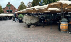 Marktsteen op terras